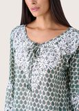 Blusa Cynthia in satin VERDE TIFFANY Donna immagine n. 2