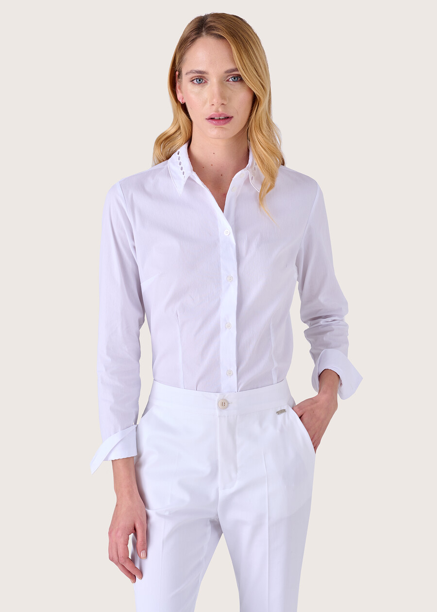 Camicia Alessia con ricamo BIANCO Donna , immagine n. 1