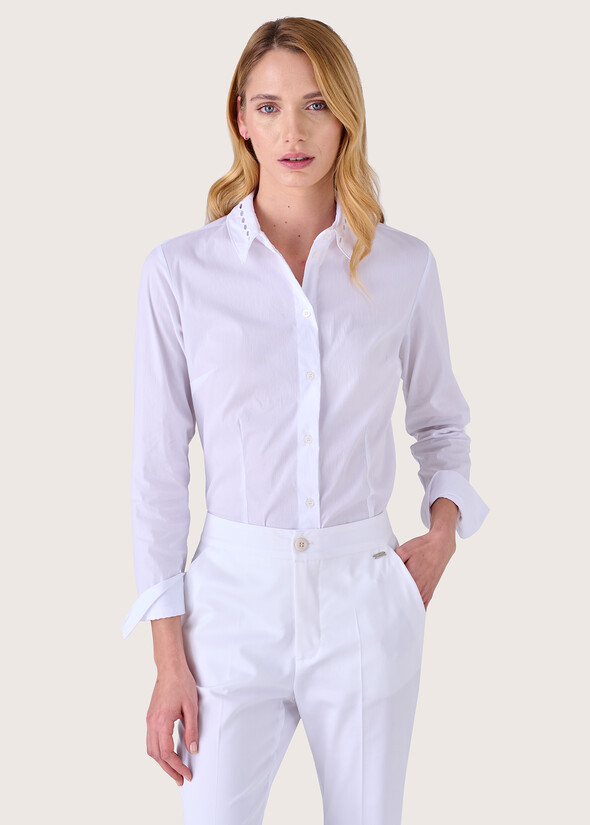Alessia shirt with embroidery BIANCO Woman null