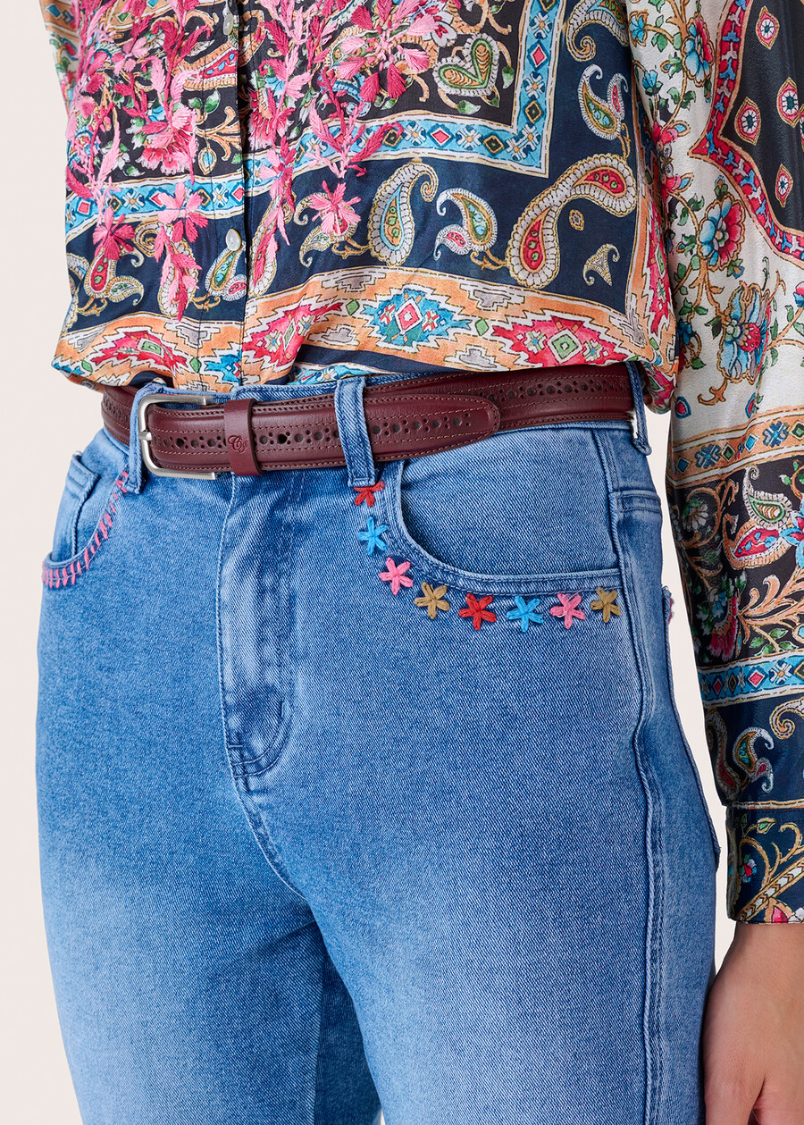 Pantalone Cindy in denim di cotone DENIM MEDIUM DENIM Donna , immagine n. 4