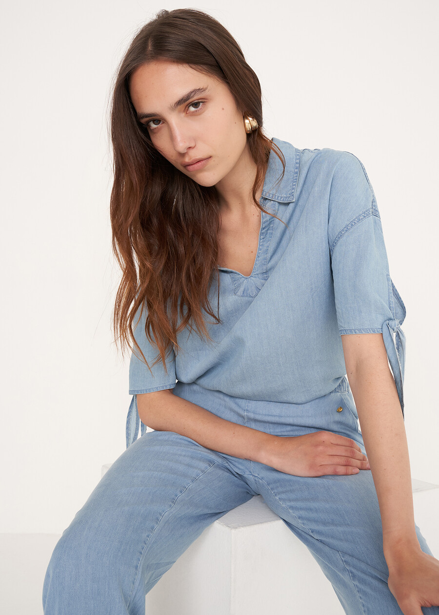 Camicia Comic effetto denim DENIM MEDIUM DENIM Donna , immagine n. 1