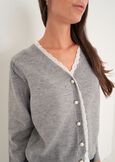Cardigan Claudy con dettagli in pizzo GRIGIO MEDIUM GREY Donna immagine n. 2