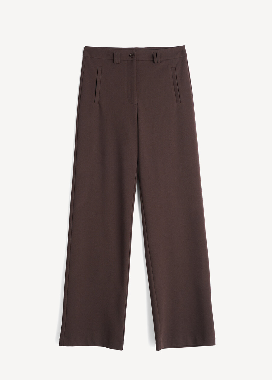 Giorgia pleated-texture trousers ROSSO BORDEAUXMARRONE Woman , image number 7