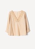 Blusa Blues in viscosa e lino
 BEIGE DOESKIN VERDE ALGA Donna immagine n. 5
