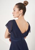 Addison chiffon dress BLUE OLTREMARE  Woman image number 4