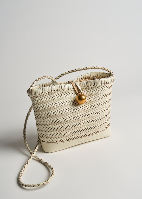 Tracolla Byork pelle riciclata BIANCO WHITE Donna null