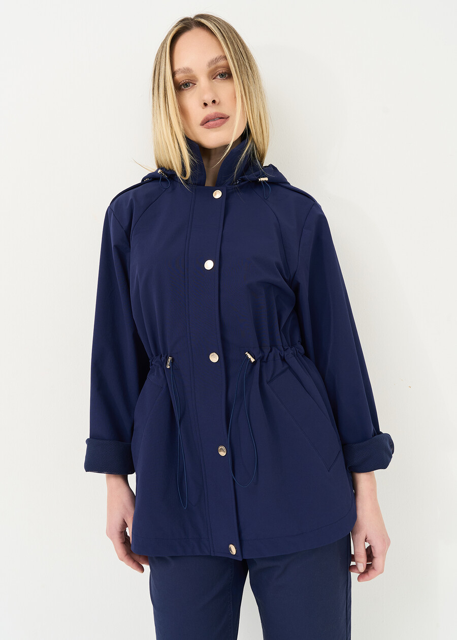 Gaston trench-style jacket with hood GRIGIOBLU Woman , image number 1