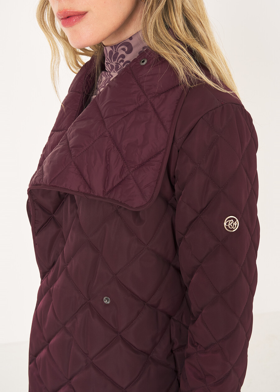 Piumino Paggy con cintura BLU MIDNIGHTVIOLA VINACCIA Donna , immagine n. 4