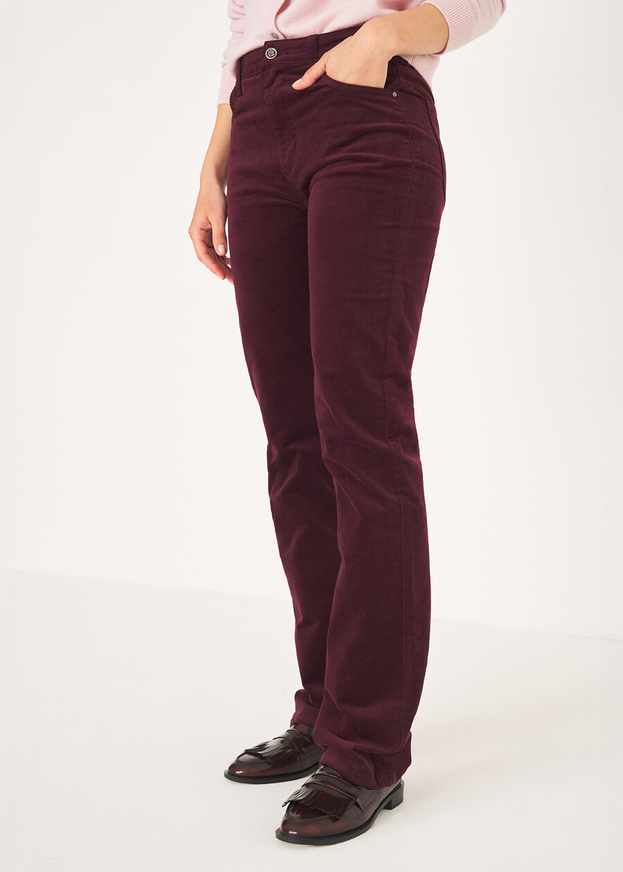 Pantalone in velluto Cindy-T BLU MIDNIGHTVIOLA VINACCIA Donna , immagine n. 2