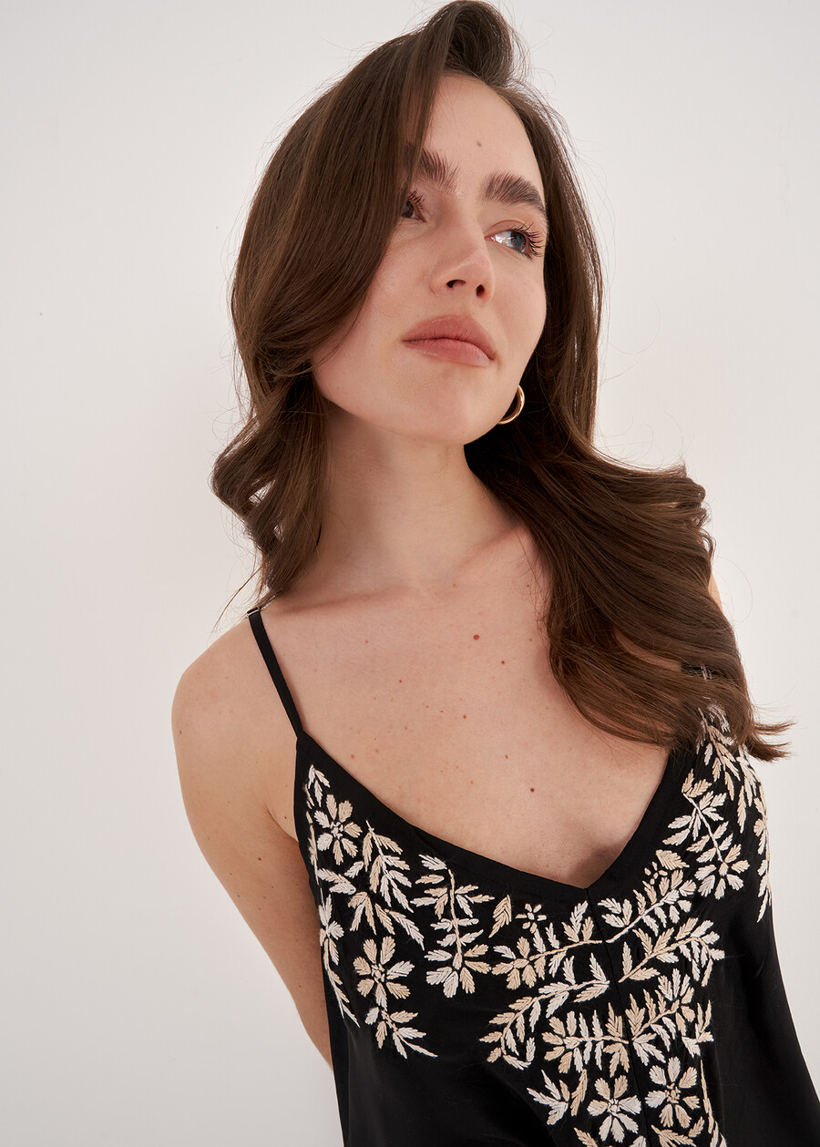 Abito Atolam Con Ricamo NERO BLACK Donna , immagine n. 2