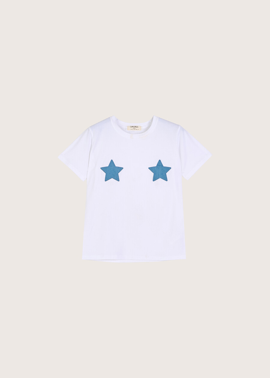T-shirt Star 100% cotone BIANCO WHITE Donna , immagine n. 5