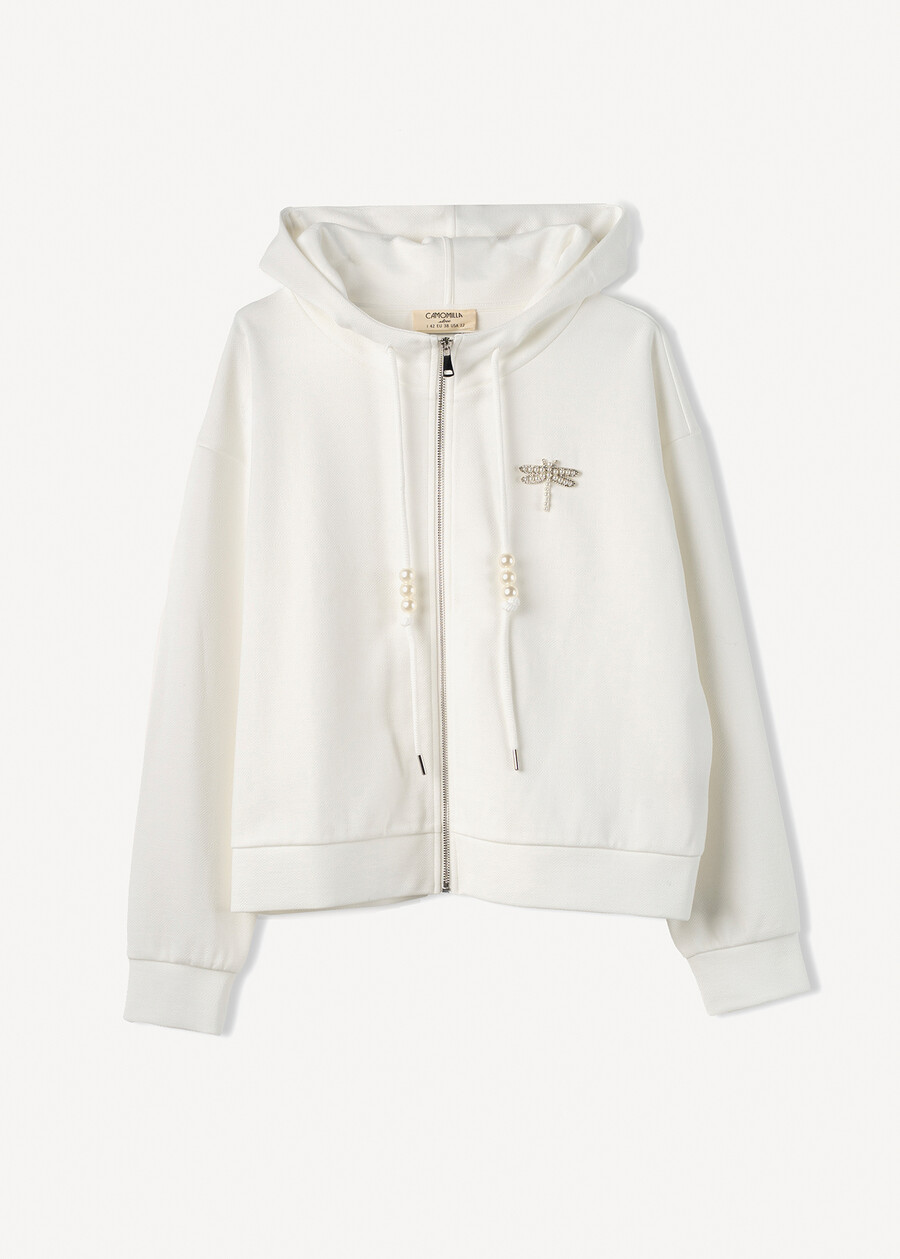 Florinne sweatshirt with jeweled details BIANCO WHITE Woman , image number 5