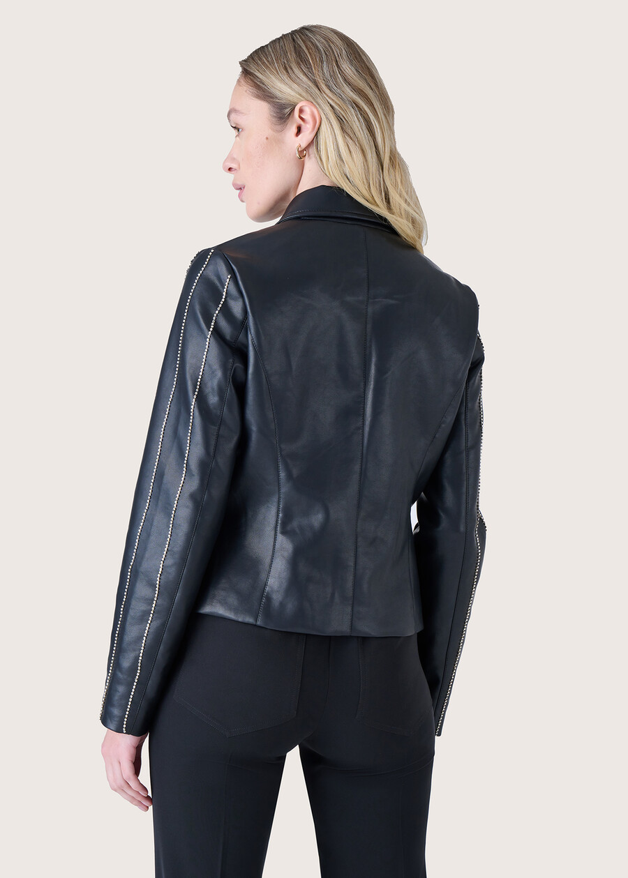 Grant eco-leather jacket NERO BLACK Woman , image number 4