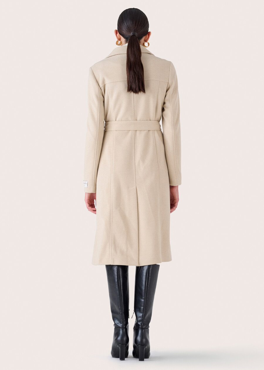 Cappotto Camillo in panno NERO BLACKBEIGE GREIGE Donna , immagine n. 6