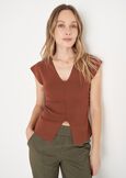 Maglia Star in viscosa MARRONE Donna immagine n. 1