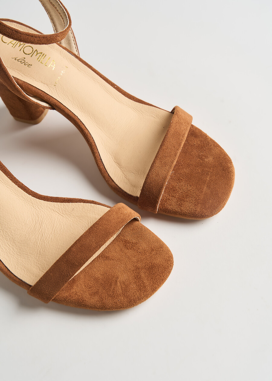 Sandalo Soemi tacco medio MARRONE Donna , immagine n. 3