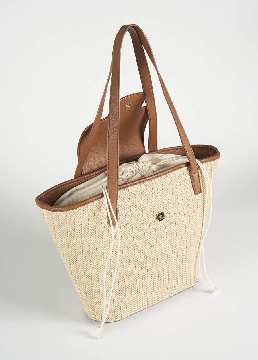 Breina raffia shopping bag BEIGE AVENABEIGE Woman , image number 3