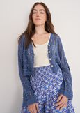 Cardigan Cedra In Crochet BLU AVION Donna immagine n. 1