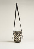 Borsa Secchiello Busa in Carta Intrecciata NERO BLACKBEIGE CAMMELLO Donna immagine n. 2