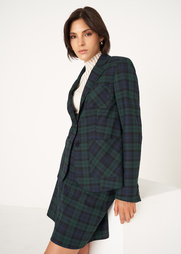 Giselle-P check jacket Archivio BLU Woman null