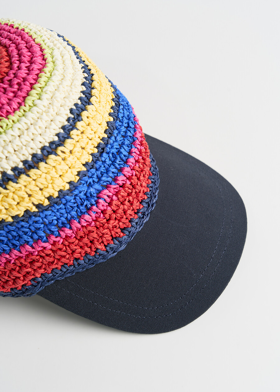 Cappello Carlo baseball a righe BLU Donna , immagine n. 3