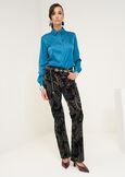 Camicia Alessia in satin MARRONEVERDE GARDENAZZURO AZZURRO Donna immagine n. 5
