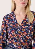 Scala floral pattern shirt NERO BLACK Woman image number 2