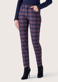 Kate check pattern trousers BLUE OLTREMARE  Woman image number 2