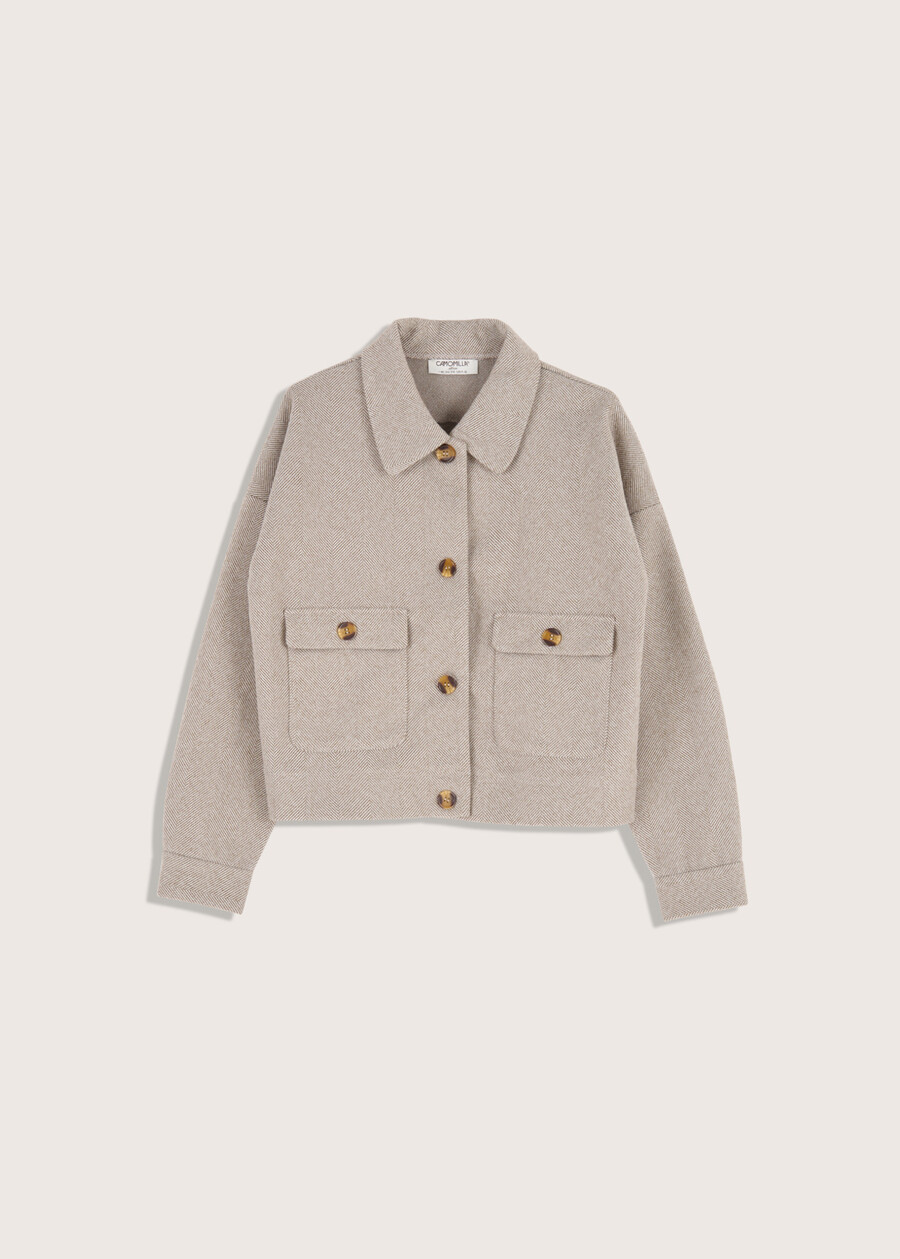 Coprispalle in panno Carlo BEIGE LANA Donna , immagine n. 5