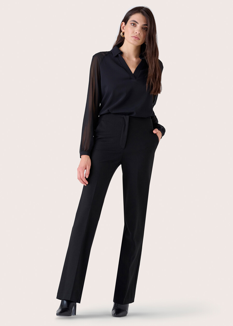 Pantalone Giorgia in punto Milano BIANCO WHITENERO BLACK Donna , immagine n. 3