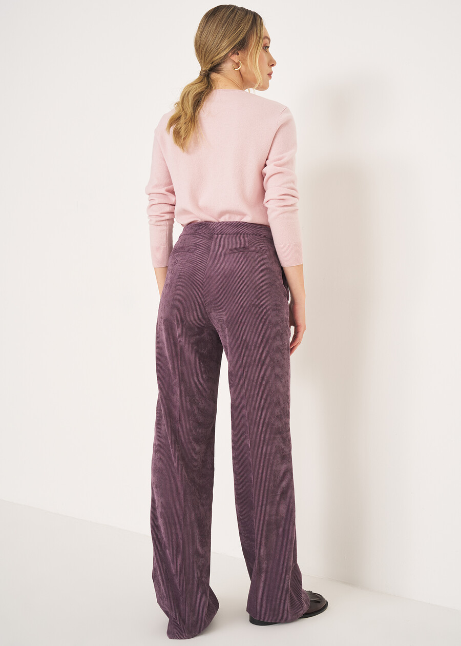 Pantalone Giorgia-N in velluto GRIGIO CENEREVIOLA PURPLE Donna , immagine n. 5