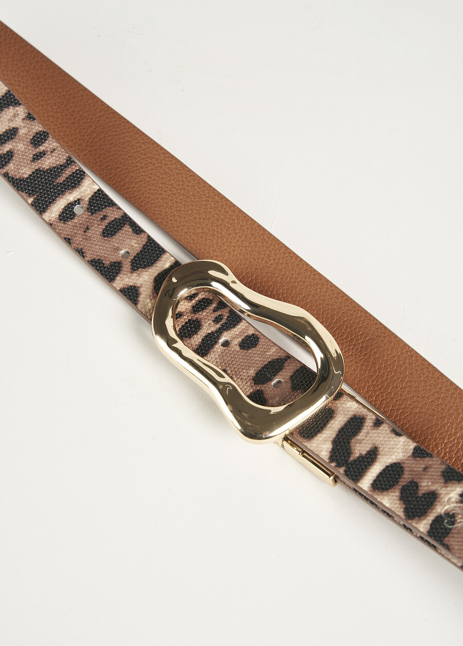Cintura reversibile Charm in ecopelle MARRONE Donna , immagine n. 3