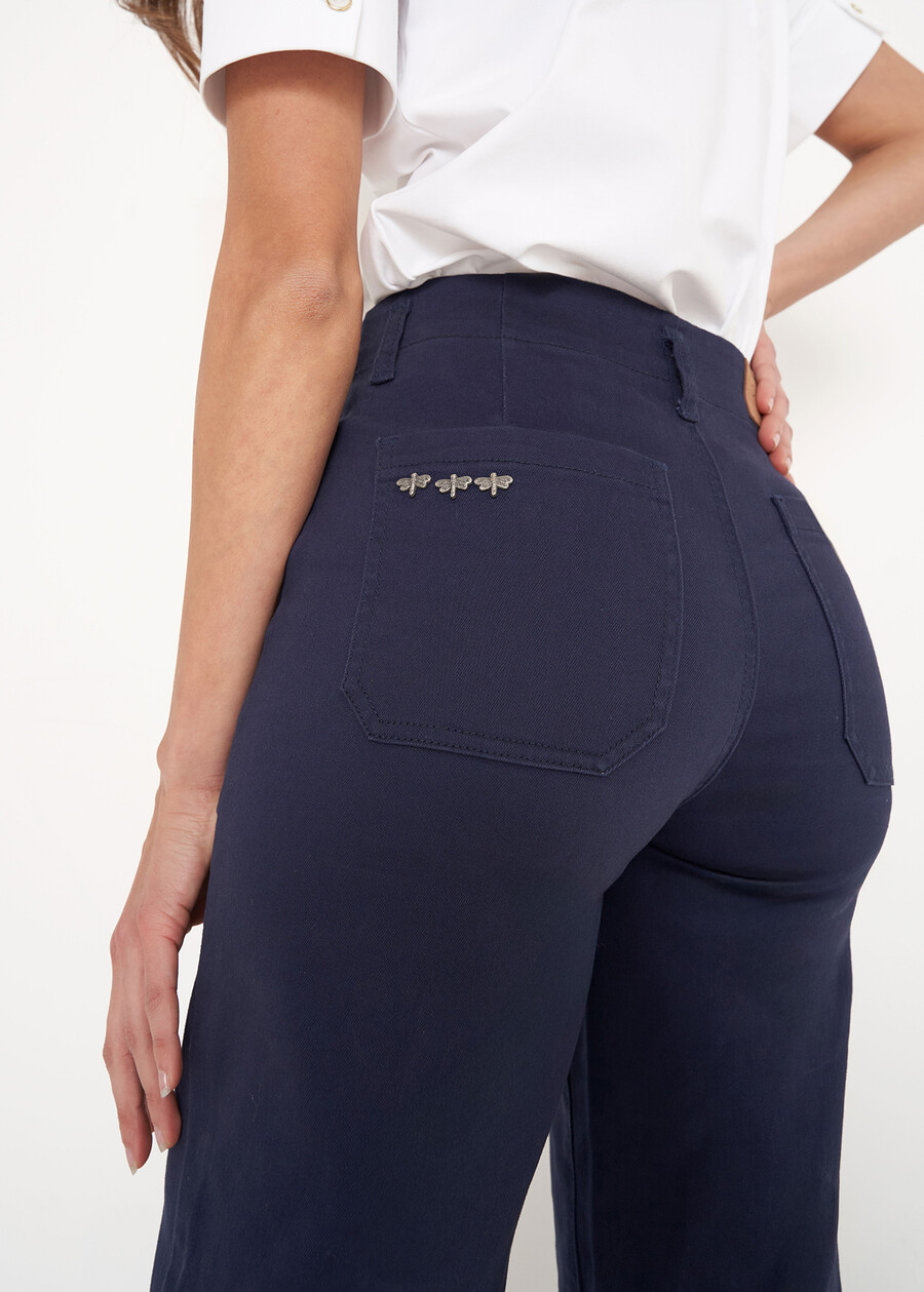 Dean denim cotton trousers DENIM MEDIUM DENIMBLUE OLTREMARE  Woman , image number 3