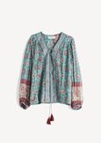 Blusa Bruny stampa lurex ROSSO BORDEAUXAZZURRO BREZZA Donna immagine n. 6