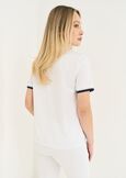 Sharya T-shirt with lurex trim BIANCO WHITE Woman image number 3