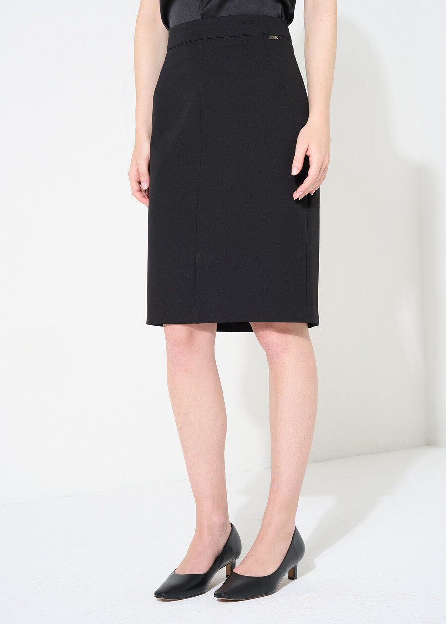 Gladys bi-stretch pencil skirt NERO BLACKBEIGE GESSOBLU Woman , image number 3