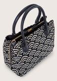 Bruna jacquard bag NERO BLACKROSSO CARPET Woman image number 2