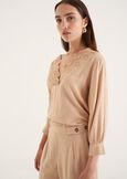 Blusa Blues in viscosa e lino
 BEIGE DOESKIN VERDE ALGA Donna immagine n. 1