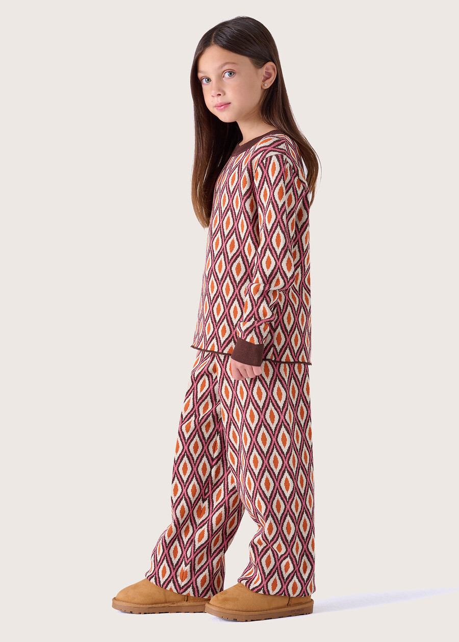 Pantalone da bimba Perrys in maglia MARRONE CASTAGNA Donna , immagine n. 2