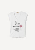 T-shirt Je so’ pazzo in cotone BIANCO WHITE Donna immagine n. 4