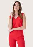 Top Thomas in cady BLUE OLTREMARE ROSSO TULIPANO Donna immagine n. 1