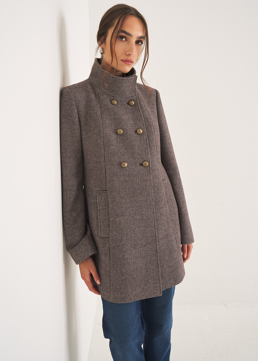 Cappotto Elisir-B check MARRONE JAVA Donna , immagine n. 1