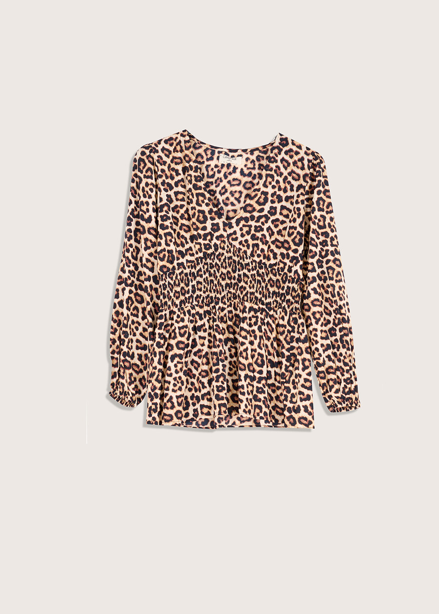 Blusa Calvyn stampa animalier BEIGE Donna , immagine n. 1