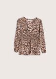 Blusa Calvyn stampa animalier BEIGE Donna immagine n. 1