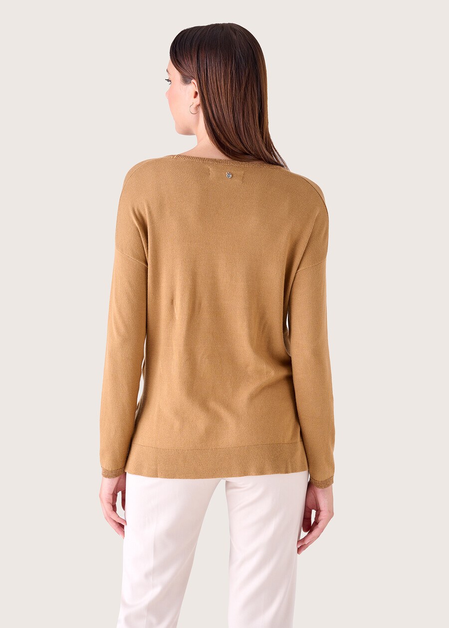 Maglia Maira in viscosa MARRONE TIERRAROSA BOUQUET Donna , immagine n. 3