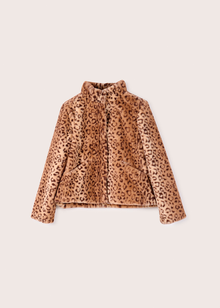 Eco-pelliccia animalier Ganda BEIGE CAMMELLO Donna , immagine n. 7