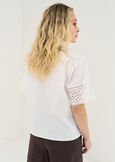 Cammy shirt with openwork embroidery BIANCO WHITE Woman image number 3