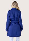 Teo double-breasted trench coat BEIGE DUNEBLU MEDIUM BLUE Woman image number 5