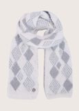 Senna scarf with lurex BIANCO WHITENERO BLACK Woman image number 1