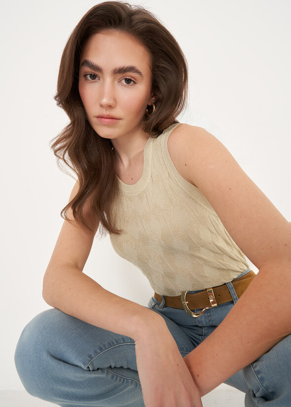 Top Taka in Maglia Lurex GOLD Donna null